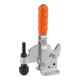KIPP Schnellspanner Standard Stahl M10 x 80 Kunststoff orange Fuß waagrecht