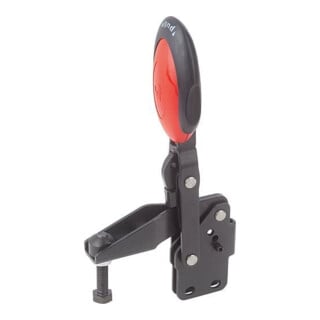 KIPP Schnellspanner vertikal mit Sicherheitsverriegelung Fuß senkrecht F1=2000 verstärkt