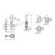 KIPP Schnellspanner Vertikal Standard F1=3400 feste Andruckspindel