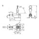 KIPP Schubstangenspanner Mini Form B F2=500 staal verzinkt