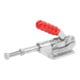 KIPP Schubstangenspanner Standard F2=2670 Edelstahl A2 Kunststoff rot