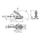 KIPP Schubstangenspanner Standard F2=2670 Edelstahl A2 Kunststoff rot