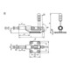 KIPP Schubstangenspanner Standard Form B F2=3800 Stahl verzinkt Kunststoffgriff
