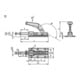 KIPP Schubstangenspanner Standard Form C F2=3150 Stahl verzinkt Kunststoffgriff