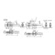 KIPP Serrage rapide Standard F2=500 L=79 Forme A Acier Poignée plastique