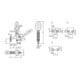 KIPP Serrage rapide vertical Pied standard vertical F1=750 réglable avec vis de pression