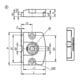 KIPP Serre-joint à came plat Forme B sans goupille cylindrique S=2 F=6 acier traité thermique