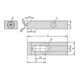 KIPP Serre-joint avec capteur de force M16/M18 125 x 40 x 25 mm acier trempé