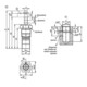 KIPP Serre-joint pivotant compact Forme C double effet DK 14 Course 8 canaux percés