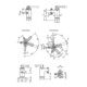 KIPP Serre-joint pivotant droit Mini F=550 acier trempé nickelé