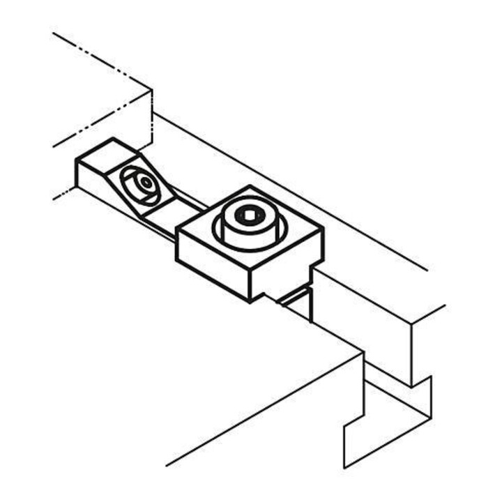KIPP Serre-joint plat pour rainure en T BN=14 acier durci brunie