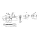 KIPP Serre-joint rapide horizontal antistatique pied vertical F1=2000 réglable