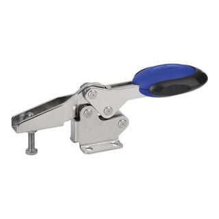 KIPP Serre-joint rapide horizontal F1=1350 avec verrouillage de sécurité chromé