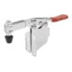 KIPP Serre-joint rapide horizontal pied standard coudé F2=1200 tige de pression réglable