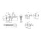 KIPP Serre-joint rapide horizontal pied standard vertical F1=2000 réglable pression