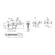 KIPP Serre-joint rapide horizontal Pied standard vertical F1=650 réglable pression de contact