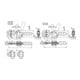 KIPP Serre-joint rapide pied horizontal F2=1000 réglable avec tige de pression