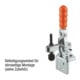 KIPP Serre-joint rapide pied horizontal F2=1100 réglable avec tige de pression