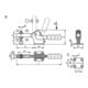 KIPP Serre-joint rapide pied horizontal F2=2500 réglable avec pointe de pression