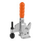 KIPP Serre-joint rapide Standard acier M10 x 80 pied plastique orange horizontal