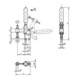 KIPP Serre-joint rapide Standard acier M10 x 80 plastique orange pied vertical