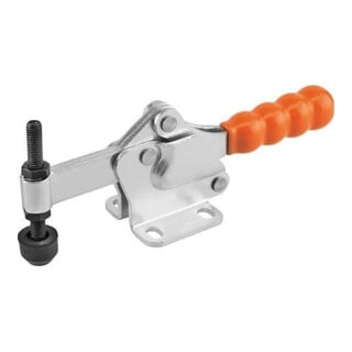 KIPP Serre-joint rapide Standard Pied horizontal Acier M6x50 Plastique orange