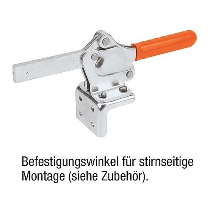 KIPP Serre-joint rapide Standard Pied horizontal bras de maintien plein acier galvanisé