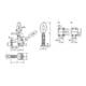 KIPP Serre-joint rapide vertical antistatique acier nitrocarbure pied horizontal