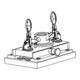 KIPP Serre-joint rapide vertical avec verrouillage de sécurité Pied horizontal Acier nitrure-carbure