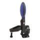 KIPP Serre-joint rapide vertical, pied standard horizontal, acier nitruré oxydé