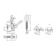 KIPP Serre-joint rapide vertical Standard F1=750 avec tige de pression réglable
