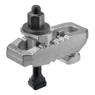 KIPP Serre-joint réglable D=13 L=115 Forme B acier trempé zingué avec rainure en T