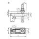 KIPP Serre-joint réglable D=17 L=150 acier allié zingué avec rainure en T