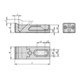 KIPP Serre-joint réglable Forme B 137 × 40 mm acier traité rectifié