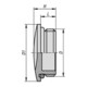 KIPP Sluitbout rond M20x1,5 6,5mm messing vernikkeld