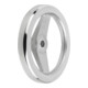 KIPP Spaakhandwiel 2-spaaks D1=100 D2=10H7 Aluminium zonder handgreep
