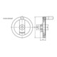 KIPP Spakenhandwiel D1=160 Passingsgat D2=16H7 Aluminium Duroplast greep