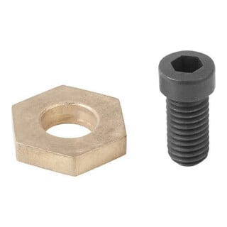 KIPP Spann-Exzenterschraube Sechskant M08 x 15 Messing Vergütungsstahl