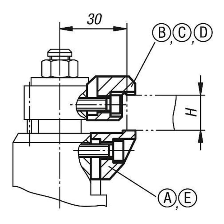 KIPP Spannbacken Form B Standard-Spannbacke H1=21 Einsatzstahl nitriert