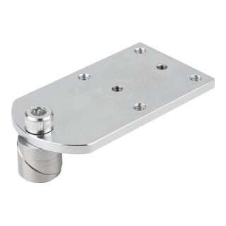 KIPP Spannbolzen mit Adapterplatte D=20 L=96 B=52 Edelstahl blank Form B