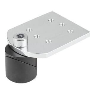 KIPP Spannbolzen mit Adapterplatte D=28 L=66 B=52 Form A Stahl brüniert