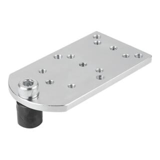 KIPP Spannbolzen mit Adapterplatte D16 L96 B52 Stahl brüniert Form C Komp S