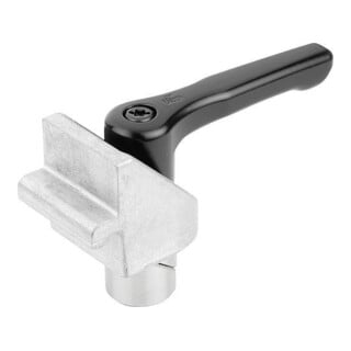 KIPP Spannbolzen mit Klemmwinkel D=20 Edelstahl blank
