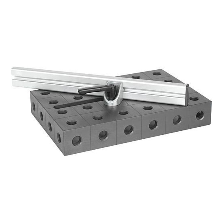 KIPP Spannbolzen mit Klemmwinkel D=20 Edelstahl blank