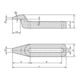 KIPP Spanneisen gekröpft 85 x 21,5 mm L1=20 Vergütungsstahl