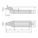 KIPP Spanneisen gekröpft 85 x 21,5 mm L1=20 Vergütungsstahl