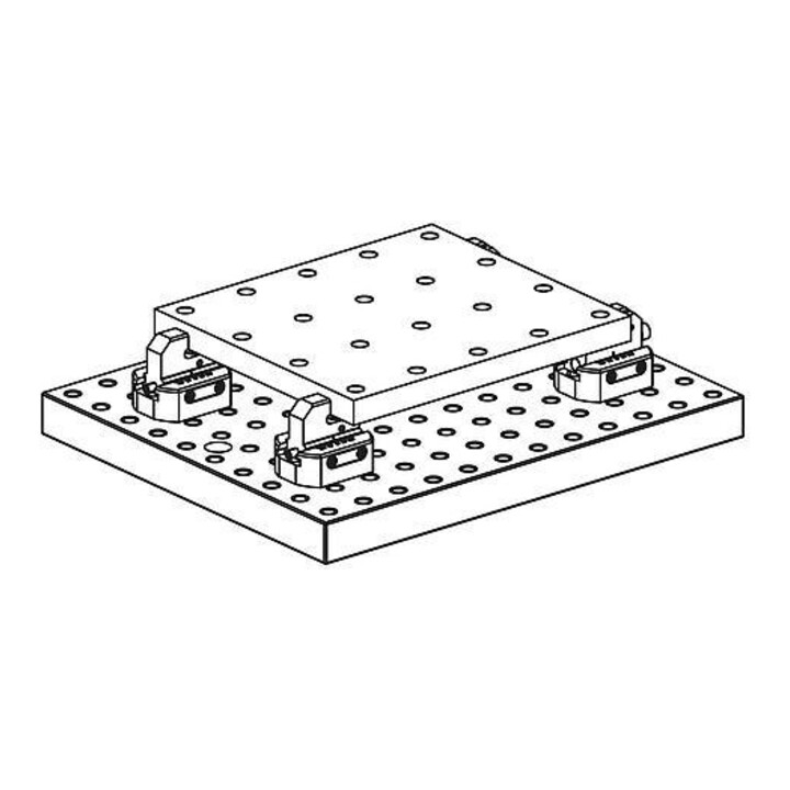 KIPP Spannelement mit Gripper Größe 16 130 x 100 x 113 mm Stahl brüniert