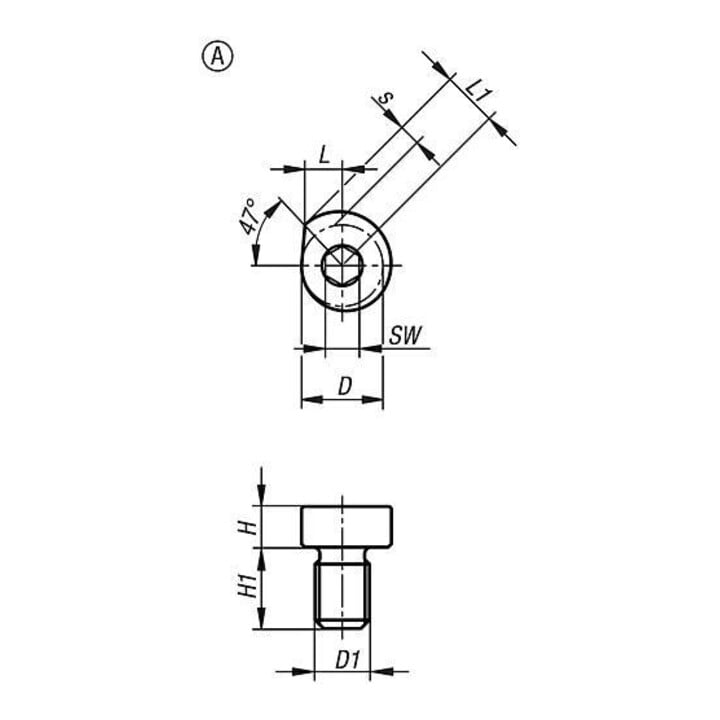 KIPP Spannexzenter Form A M10 F=7,9 Vergütungsstahl brüniert