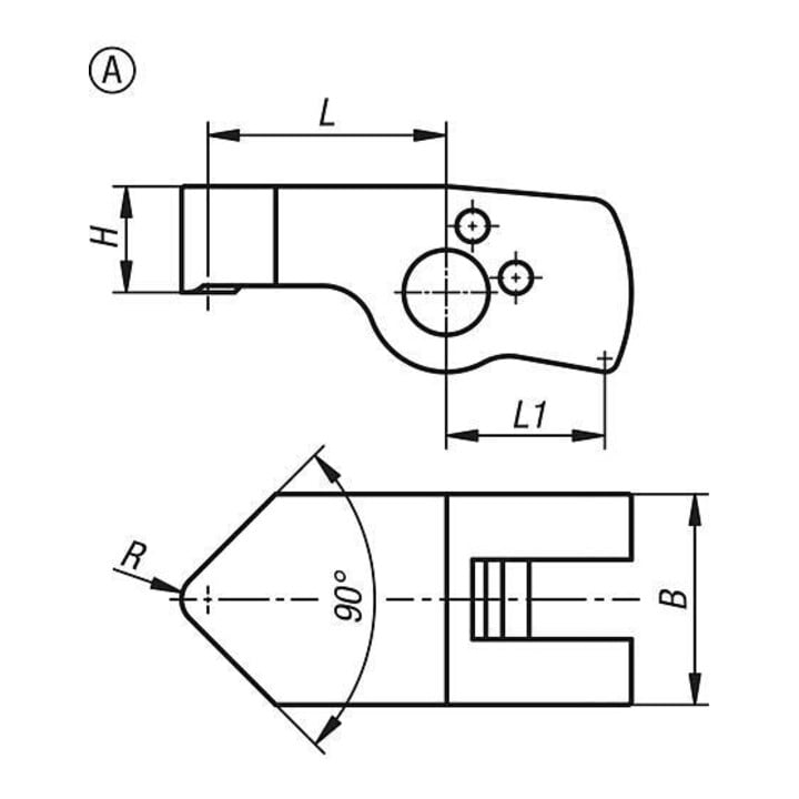KIPP Spannhebel Drehhebelspanner Form A Standard DK 16 Hub 1,6