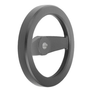 KIPP Speichenhandrad 160mm Aluminium schwarz pulverbeschichtet